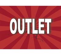 Cartel Outlet | Varias Medidas 70 cm x 50 cm | Cartel publicitario Outlet | Cartel Oferta Outlet | Cartel Oportunidad Outlet