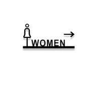 Cartel para baños de hombres y mujeres, letreros para baños públicos, cartel autoadhesivo para inodoro, letrero acrílico para baños en negocios y hogares.(A,15x31cm)