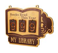 Cartel para localizar libros - Decoración de estantería colgante de madera, detector de lectura de libros para organizar los progresos de la lectura, cartel decorativo de pared para estudio, lugar de