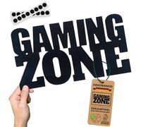 Cartel para puerta de gaming, juego para la puerta, juego de configuración, decoración para habitación de juegos, sala de juegos, zona de juego, pegatina de pared, decoración para habitación juvenil,