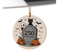 Cartel para puerta delantera de Halloween, decorativo de acrílico 2D | Adorno recuerdo fiesta USA 250 años para dormitorio, pared, ventana, jardín y fiesta de inauguración