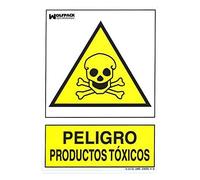Cartel Peligro Productos Toxicos 30x21cm.