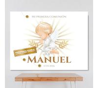 Cartel Personalizable Ceremonia Angelito (Textos Personalizables), Tamaño 100x80cm, Papel 180gr, Decoración de Ceremonias