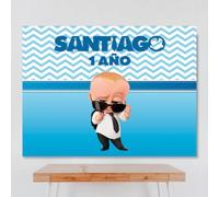 Cartel Personalizado BebeJefazo 100x80 cm, Pancarta Cumpleaños, Decoracion BossBabby