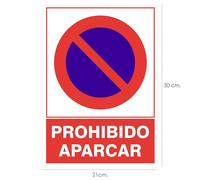 Cartel prohibido aparcar 30x21 cm.