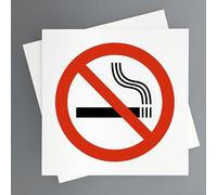 Cartel Prohibido Fumar Pack 2ud de 19x19 cm Señal Zona Libre Humo Señal Normativa (Prohibido fumar)