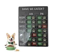 Cartel Recordatorio de Comida para Mascotas | Tablero de Madera con Diseño Encantador,Tablero Registro de Comida para Mascotas | para Apartamento Salón Dormitorio Comedor Refugio
