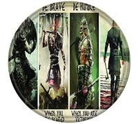 Cartel redondo de metal con texto en inglés "Be Strong When You Are Weak Be Brave When You Are Scared Be Humble When You Are Victorious Be Badass Everyday Advertising - Placa de hojalata para hombre