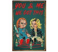 Cartel retro de metal con texto en inglés "Play You And Me We Got This" de Chucky And Tiffany Child¡¯S Play You And Me We Got This, 20,3 x 30,5 cm