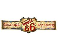 Cartel Retro Luminoso Café Cafeteria Vintage Letrero Metálico Artesania Accesorios Decoración Hogar - Gasoline Route 66