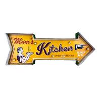 Cartel Retro Luminoso Cerveza Bar Restaurante Cafeteria Estilo Vintage Letrero Metálico de Artesanía Accesorios de Decoración Hogar de los Años 50 (Mom's Kitchen)