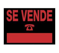 Cartel 'se vende' 500x350 mm pvc negro archivo 2000 6165 ne