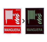 Cartel/Señal Fluorescente Manguera 30x21 cm.