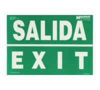 Cartel/Señal Fluorescente Salida Exit 30x42 cm.