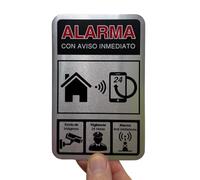 Cartel Videovigilancia - 9x14 cm - Aluminio - Grosor 0.8 mm - Señal Zona Videovigilada - Impresión UV - Señal de Videovigilancia - Zona Video Vigilada - Alarma (Cartel Videovigilancia 9x14)