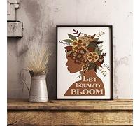 Cartel vintage con texto en inglés «Let Equality Bloom Feminism Woman Rights Poset Art Home D¡§|cor Vintage Poster Tin Signs 8x12 "Fun Gift"