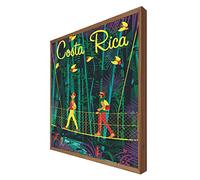 Cartel Vintage Iluminado con Luz Leds Costa Rica: Serie Viajera