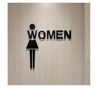 Cartel Wc Letrero con número de puerta for baño de hombres y mujeres en 3D for oficina de centro comercial, letrero creativo for baño, decoración del hogar for hotel(10,18x11cm)