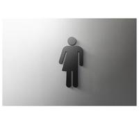 Cartel Wc Letrero de acrílico for baño masculino y femenino, for baño, salón, 3D, inodoro, moderno, minimalista, restaurante, hotel, autoadhesivo(29,Width 18cm)