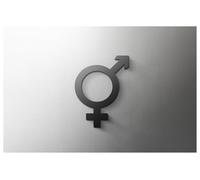 Cartel Wc Letrero de acrílico for baño masculino y femenino, for baño, salón, 3D, inodoro, moderno, minimalista, restaurante, hotel, autoadhesivo(2,Width 18cm)