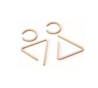 Cartel Wc Letrero de pared acrílico for baños | Diseño exquisito, construido for durar | Señalización transparente for baños y aseos(Gold)