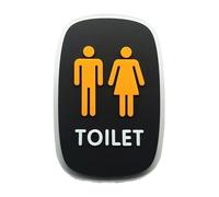 Cartel wc Letreros de puerta baño for hombre y mujer, letrero 10x15cm, placa número casa, pegatina pared, señalización for(TOILET)