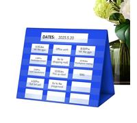 Cartelera con bolsillos de mesa, tablero para formación de palabras, tabla plegable de doble cara para mostrar y organizar, ideal para niños, profesores, escuela preescolar, escuela primaria y casa