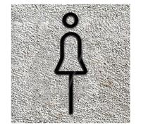 Carteles Baños Letrero de baño, señalización autoadhesiva for baño, letrero de baño, placa colgante for negocios, comercial, hogar, oficina, pared de puerta pública(Black Women)