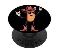 Carteles con Estampado Western de Cowboy Sausage Hotdog Double Rock PopSockets PopGrip Adhesivo