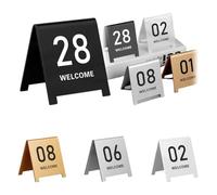 Carteles con números de mesa, Letreros acrílicos for números de mesa, multicolor, 7x6cm, 9x8cm, 1-100, paquete 10(Black 7 * 6cm,41-50)