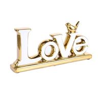 Carteles de amor blanco y dorado para decoración del hogar,Estatua decorativa,Escultura de pájaro dorado, Decoración de personalizada,Adornos decorativos para salón, dormitorio, escritorio,armarios