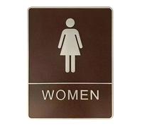 Carteles De BañO Letrero de baño WC, letreros de entrada de inodoro, pegatina de pared autoadhesiva DIY for hombres y mujeres(Color-1)