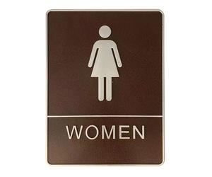 Carteles De BañO Letrero de baño WC, letreros de entrada de inodoro, pegatina de pared autoadhesiva DIY for hombres y mujeres(Color-1)