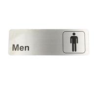 Carteles De BañO Placa de identificación de señalización de baño, autoadhesiva de Metal de aluminio, resistente a la corrosión y resistente al agua for hombres y mujeres(Color-2)