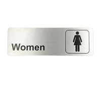 Carteles De BañO Placa de identificación de señalización de baño, autoadhesiva de Metal de aluminio, resistente a la corrosión y resistente al agua for hombres y mujeres(Color-1)