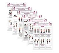 Carteles de ejercicios, guía de fitness para gimnasio en casa, póster de entrenamiento, tabla de acción de yoga, para dormitorio, oficina, apartamento, dormitorio, sala de estar