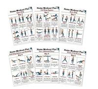 Carteles de entrenamiento para gimnasio en casa | Guía de fitness de gimnasio en casa de cuerpo completo | Póster de entrenamiento de yoga | para dormitorio, oficina, apartamento, dormitorio, sala de