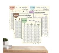 Carteles de entrenamiento para gimnasio en casa - Tabla de yoga de 30 días | Decoración de pared de fitness con función amigable para principiantes, guía de ejercicios para personas mayores, accesorio