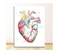 Carteles de la Oficina Educación Médica Pintura lienzo anatomía Humana Sistema muscular Arte Impresión acuarela Figura humana(1037XX12,10x15cm No Frame)