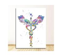 Carteles de la Oficina Educación Médica Pintura lienzo anatomía Humana Sistema muscular Arte Impresión acuarela Figura humana(1037XX19,A2 42x60cm No Frame)