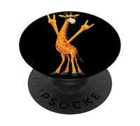 Carteles de Mano Cool Giraffe Double Rock con Estampado de Animales Punk PopSockets PopGrip Adhesivo