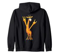 Carteles de Mano Cool Giraffe Double Rock con Estampado de Animales Punk Sudadera con Capucha