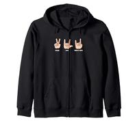 Carteles de Mano Hippie Peace Love Rock, música Retro, Estilo Groovy Vibe Sudadera con Capucha