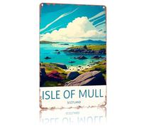 Carteles De Metal Póster De Viaje De La Isla De Mull 20X30Cm Letreros Metalicos Divertidos Cartel De Hojalata Cartel De Chapa para Habitación Dormitorio Cafetería