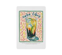 Carteles De Metal Receta De Cóctel Gratis Cuba Arte Ron Y Tragos Bar Trolley 20X30Cm Letreros Metalicos Vintage Letrero De Metal Carteles para Sala De Estar Biblioteca Exterior
