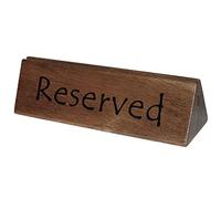 Carteles de reservado con hueco para menú, de madera, 10 unidades