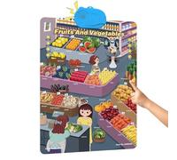 Carteles Del Alfabeto Para Pared - Con Sonido Interactivo Divertido Materiales Educativos | Pósters Educativos - Para Vacaciones Cumpleaños Hogar Sala De Estar Interior Exterior Aula Escuela Tiempo Fa