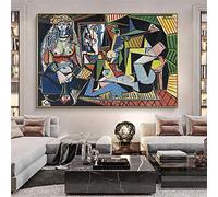 Carteles e impresiones artísticos en lienzo Les femmes d'Alger de Pablo Picasso Reproducciones de pinturas en lienzo Famosos cuadros de arte de pared 40x60cm sin marco