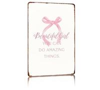 Carteles Hermosas Chica, Puedes Hacer Cosas Increíbles. 20X30Cm Cartel De Hojalata Decorativos Letrero De Metal Letreros Metalicos para Biblioteca Pub Exterior