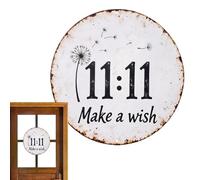 Carteles para Puerta Delantera de Entrada al Exterior | Decoración De Pared Con Significado Auspicioso | Carteles Metálicos Redondos Para Exterior,Para Apartamento Salón Hogar Cocina Dormitorio Oficin